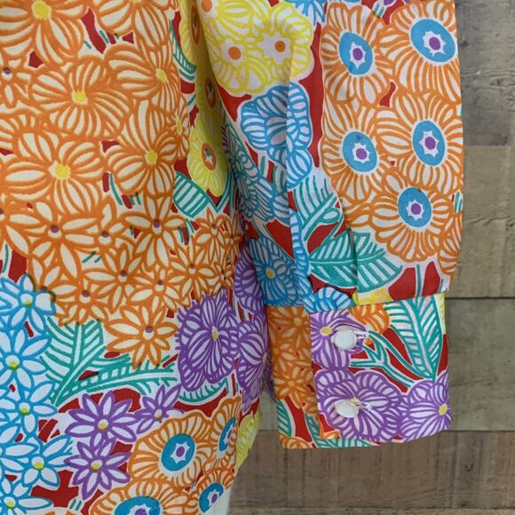 Vintage 1960’s 1970’s Psychedelic Boho Hippie Dagger Collar Popover Sz XS/Small - Picture 8 of 10